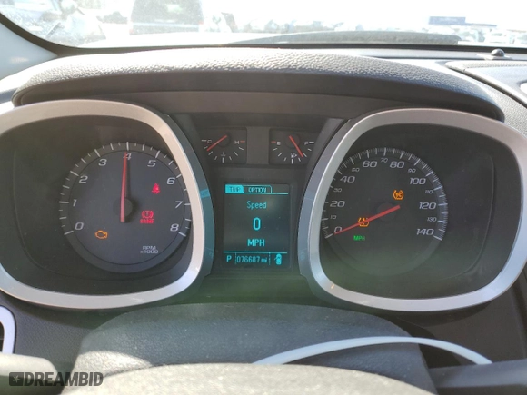 2017 Chevrolet Equinox LS with VIN 2GNALBEK2H1605257, listed as a Copart auction lot 50689185 with 76,687 mi miles and Clean Title. Bid and sale history available at carsss.com. Image 9.
