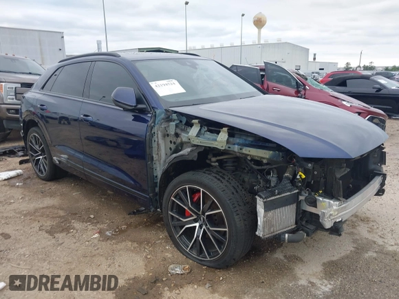 2019 Audi Q8 Prestige z VIN WA1FVAF13KD019245, wystawiony jako IAAI lot #42194524 z przebiegiem 74 703 mil mil oraz . Historia ofert i sprzedaży dostępna na DreamBid. Obrazek 1.