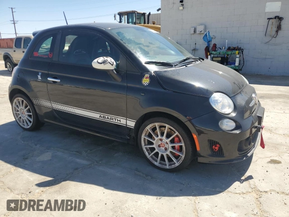 2012 FIAT 500 Abarth with VIN 3C3CFFFH6CT330426, listed as a Copart auction lot 57341965 with 40,702 mi miles and Salvage title. Bid and sale history available at DreamBid. Image 4.