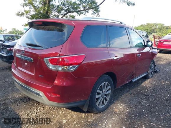 2015 Nissan Pathfinder S with VIN 5N1AR2MM8FC682289, listed as a IAAI auction lot 42604059 with 77,577 mi miles and . Bid and sale history available at DreamBid. Image 4.