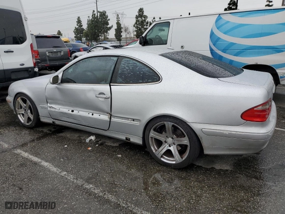 2001 Mercedes-Benz CLK-Class with VIN WDBLJ65G11F169587, listed as a Copart auction lot 47823105 with 0 mi miles and Salvage Title. Bid and sale history available at carsss.com. Image 2.