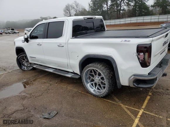 2019 GMC Sierra 1500 SLT with VIN 1GTU9DED6KZ167889, listed as a Copart auction lot 43217965 with 47,417 mi miles and Salvage Title. Bid and sale history available at carsss.com. Image 2.