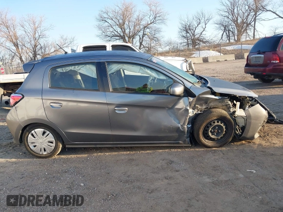 2021 Mitsubishi Mirage ES with VIN ML32AUHJ5MH010849, listed as a IAAI auction lot 41767732 with 61,383 mi miles and . Bid and sale history available at DreamBid. Image 14.
