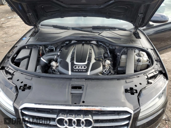 2015 Audi A8 L 4.0T with VIN WAU32AFD3FN036507, listed as a Copart auction lot 49121635 with 77,257 mi miles and Salvage Title. Bid and sale history available at carsss.com. Image 11.