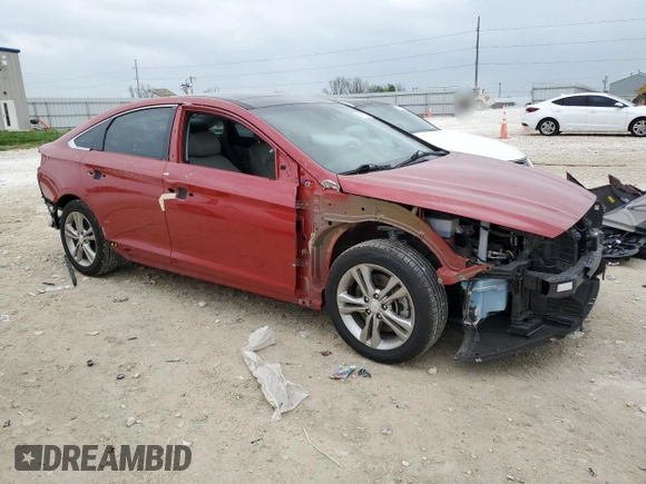 2019 Hyundai Sonata SEL with VIN 5NPE34AF4KH805464, listed as a Copart auction lot 50806735 with 73,112 mi miles and Salvage Title. Bid and sale history available at DreamBid. Image 4.