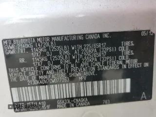 2012 Toyota RAV4 Limited with VIN 2T3DK4DV7CW077263, listed as a Copart auction lot 47029685 with 100,327 mi miles and Salvage Title. Bid and sale history available at carsss.com. Image 13.