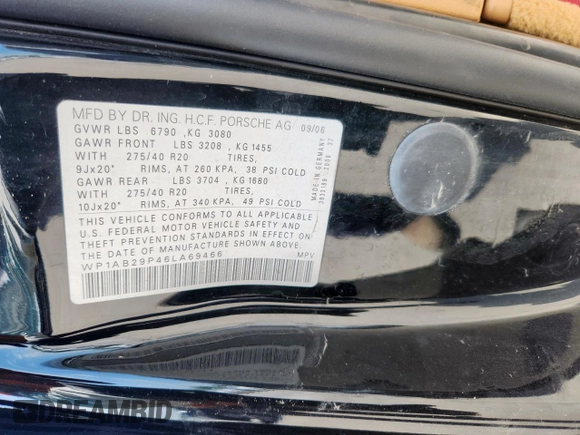 2006 Porsche Cayenne S with VIN WP1AB29P46LA69466, listed as a Copart auction lot 63331275 with 104,096 mi miles and Clean title. Bid and sale history available at DreamBid. Image 13.