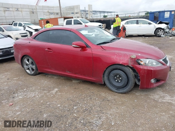 2011 Lexus IS 250 C with VIN JTHFF2C26B2514815, listed as a IAAI auction lot 42465891 with 186,673 mi miles and . Bid and sale history available at DreamBid. Image 1.