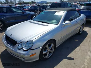 2005 Mercedes-Benz CLK-Class 3.2L with VIN WDBTK65G65T049739, listed as a IAAI auction lot 41946602 with 157,731 mi miles. Bid and sale history available at carsss.com. Image 2.