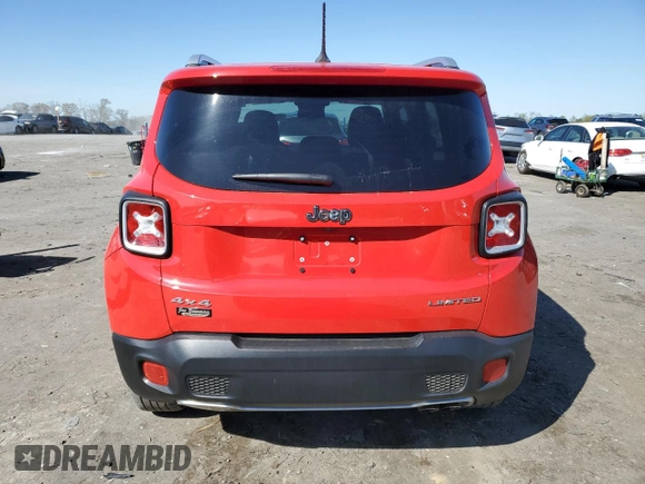 2017 Jeep Renegade Limited with VIN ZACCJBDB2HPE48490, listed as a Copart auction lot 52027175 with 41,519 mi miles and Salvage title. Bid and sale history available at DreamBid. Image 6.