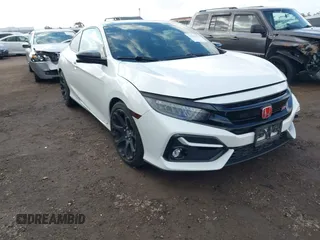 2020 Honda Civic Si Coupe with VIN 2HGFC3A50LH750061, listed as a IAAI auction lot 41444853 with 58,562 mi miles. Bid and sale history available at carsss.com. Image 1.