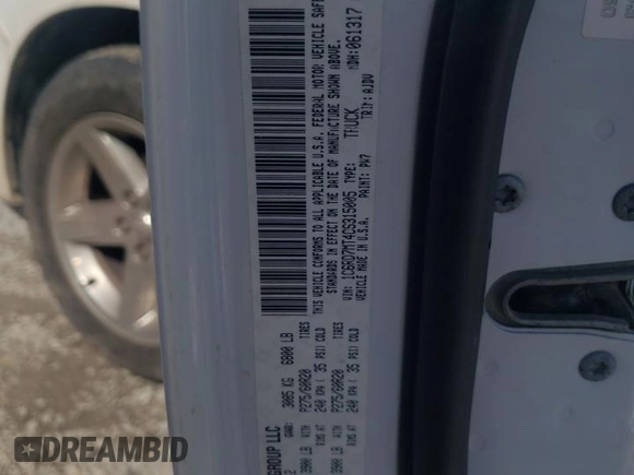 2012 Ram 1500 Sport with VIN 1C6RD7MT4CS315005, listed as a Copart auction lot 46894025 with 227,562 mi miles and Salvage title. Bid and sale history available at DreamBid. Image 12.