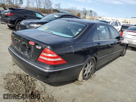 2000 Mercedes-Benz S-Class with VIN WDBNG75J6YA047971, listed as a Copart auction lot 44158815 with 0 mi miles and Salvage Title. Bid and sale history available at carsss.com. Image 3.