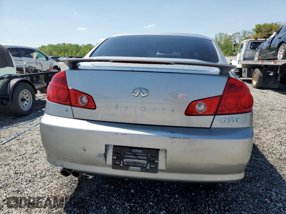 2005 Infiniti G35 with VIN JNKCV51F15M303608, listed as a Copart auction lot 51694325 with 186,375 mi miles and Salvage Title. Bid and sale history available at DreamBid. Image 6.