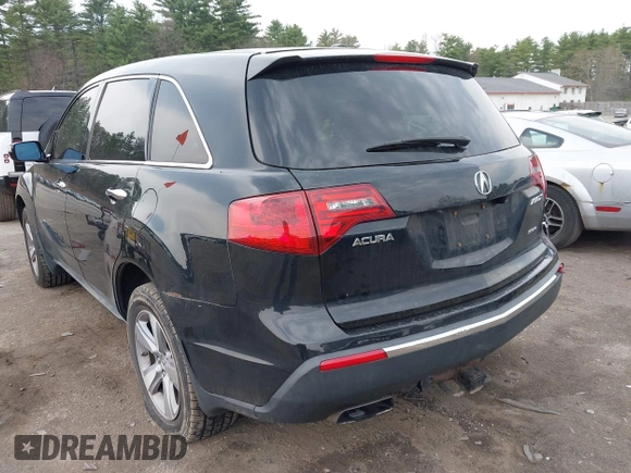 2012 Acura MDX Tech Pkg with VIN 2HNYD2H34CH504708, listed as a IAAI auction lot 42113263 with 161,067 mi miles. Bid and sale history available at carsss.com. Image 6.