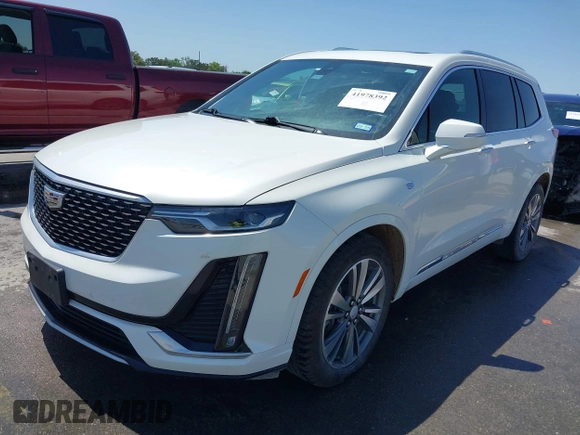 2021 Cadillac XT6 Premium Luxury with VIN 1GYKPCRS2MZ151718, listed as a IAAI auction lot 41978392 with 58,230 mi miles and . Bid and sale history available at DreamBid. Image 2.