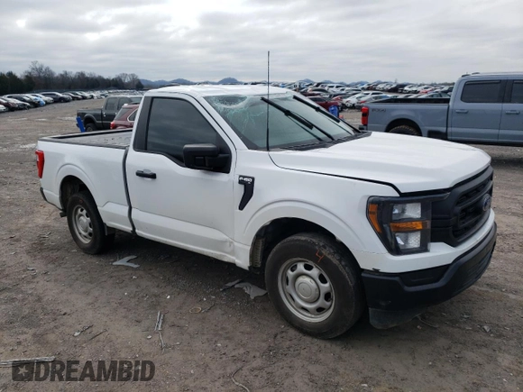 2023 Ford F-150 XL with VIN 1FTMF1CB7PKF60339, listed as a Copart auction lot 44690115 with 56,346 mi miles and Salvage Title. Bid and sale history available at carsss.com. Image 4.