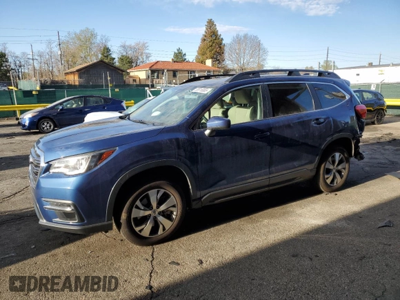 2021 Subaru Ascent Premium z VIN 4S4WMAFD6M3469253, wystawiony jako Copart lot #53916865 z przebiegiem 56 153 mil mil oraz Szkoda całkowita • Salvage title. Historia ofert i sprzedaży dostępna na DreamBid. Obrazek 1.