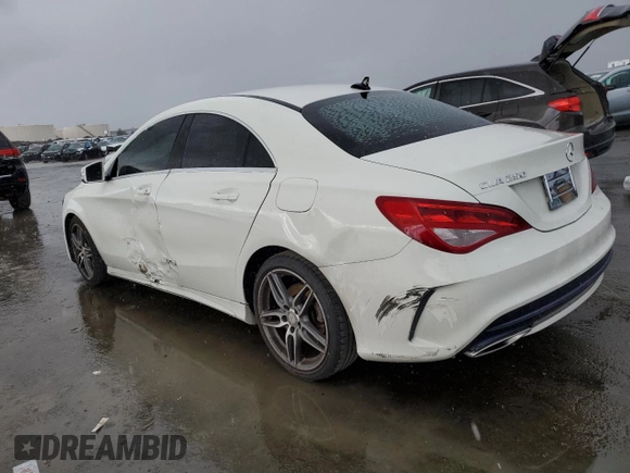 2017 Mercedes-Benz CLA 250 with VIN WDDSJ4EB7HN477620, listed as a Copart auction lot 41835424 with 75,180 mi miles and . Bid and sale history available at DreamBid. Image 2.
