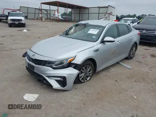 2019 Kia Optima LX with VIN 5XXGT4L38KG330893, listed as a IAAI auction lot 42365887 with 114,368 mi miles and . Bid and sale history available at DreamBid. Image 2.