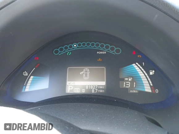 2016 Nissan LEAF SL with VIN 1N4BZ0CP6GC312099, listed as a IAAI auction lot 41799303 with 81,827 mi miles. Bid and sale history available at carsss.com. Image 7.
