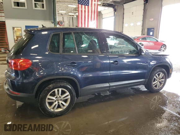 2013 Volkswagen Tiguan SE with VIN WVGBV7AX4DW518545, listed as a Copart auction lot 64585175 with 104,030 mi miles and Salvage title. Bid and sale history available at DreamBid. Image 3.