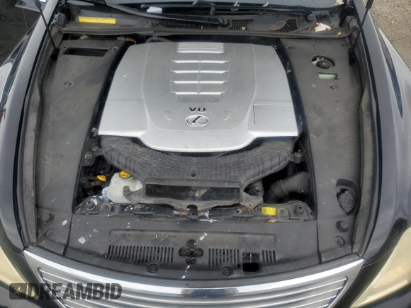 2008 Lexus LS 460 with VIN JTHBL46F485059066, listed as a Copart auction lot 64803835 with 198,520 mi miles and Salvage title. Bid and sale history available at DreamBid. Image 11.