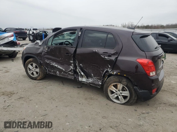 2021 Chevrolet Trax LS with VIN KL7CJNSB6MB307928, listed as a Copart auction lot 44016595 with 50,546 mi miles and Salvage Title. Bid and sale history available at carsss.com. Image 2.