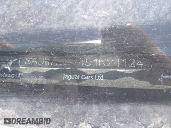 2005 Jaguar S-Type with VIN SAJWA03V451N24124, listed as a IAAI auction lot 42062179 with 286,268 mi miles and . Bid and sale history available at DreamBid. Image 9.