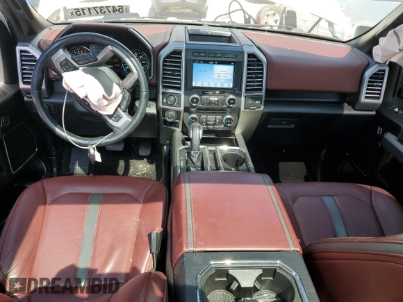 2018 Ford F-150 XL with VIN 1FTEW1E56JFA55341, listed as a Copart auction lot 54737115 with 114,581 mi miles and Salvage title. Bid and sale history available at DreamBid. Image 8.