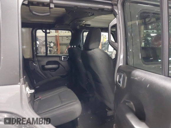 2021 Jeep Wrangler Unlimited Sport S with VIN 1C4HJXDN9MW819753, listed as a IAAI auction lot 41415569 with 43,263 mi miles and . Bid and sale history available at DreamBid. Image 8.