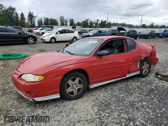 2003 Chevrolet Monte Carlo SS with VIN 2G1WX15KX39409423, listed as a Copart auction lot 71463824 with 199,988 mi miles and Salvage Title. Bid and sale history available at carsss.com. Image 1.