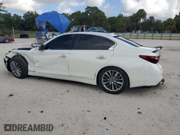 2018 Infiniti Q50 Luxe z VIN JN1EV7AP1JM590069, wystawiony jako Copart lot #58390615 z przebiegiem 100 772 mil mil oraz Szkoda całkowita • Salvage title. Historia ofert i sprzedaży dostępna na DreamBid. Obrazek 2.