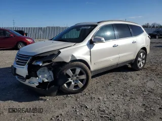 2013 Chevrolet Traverse LTZ z VIN 1GNKVLKD3DJ161512, wystawiony jako Copart lot #52287205 z przebiegiem 151 720 mil mil oraz Szkoda całkowita • Salvage title. Historia ofert i sprzedaży dostępna na DreamBid. Obrazek 1.