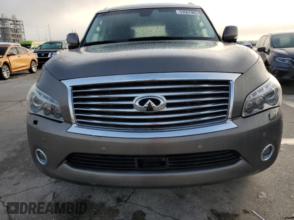 2014 Infiniti QX80 with VIN JN8AZ2NFXE9552731, listed as a Copart auction lot 53567965 with 0 mi miles and Salvage Title. Bid and sale history available at carsss.com. Image 5.