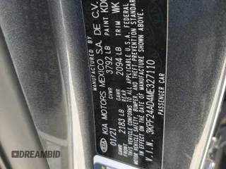 2021 Kia Forte LXS with VIN 3KPF24AD4ME327110, listed as a Copart auction lot 49417345 with 69,030 mi miles and Salvage Title. Bid and sale history available at carsss.com. Image 12.