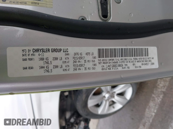 2011 Jeep Patriot Sport with VIN 1J4NF1GB6BD188630, listed as a IAAI auction lot 41511922 with 53,506 mi miles. Bid and sale history available at carsss.com. Image 9.
