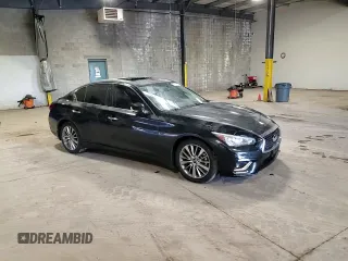2021 Infiniti Q50 Luxe with VIN JN1EV7BR3MM750246, listed as a Copart auction lot 74994524 with 75,033 mi miles and Salvage Title. Bid and sale history available at carsss.com. Image 13.