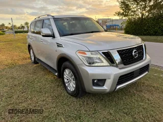 2018 Nissan Armada SV with VIN JN8AY2NC7J9551314, listed as a Copart auction lot 46188475 with 134,633 mi miles and Clean Title. Bid and sale history available at carsss.com. Image 1.