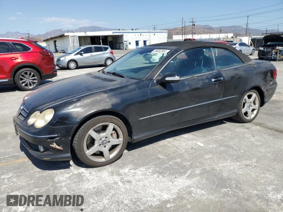2006 Mercedes-Benz CLK-Class 5.0L with VIN WDBTK75G96T063299, listed as a Copart auction lot 69882884 with 148,934 mi miles and Salvage Title. Bid and sale history available at carsss.com. Image 1.
