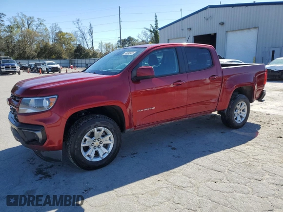 2022 Chevrolet Colorado 2WD LT with VIN 1GCGSCEN0N1113172, listed as a Copart auction lot 49693425 with 102,697 mi miles and Salvage title. Bid and sale history available at DreamBid. Image 1.