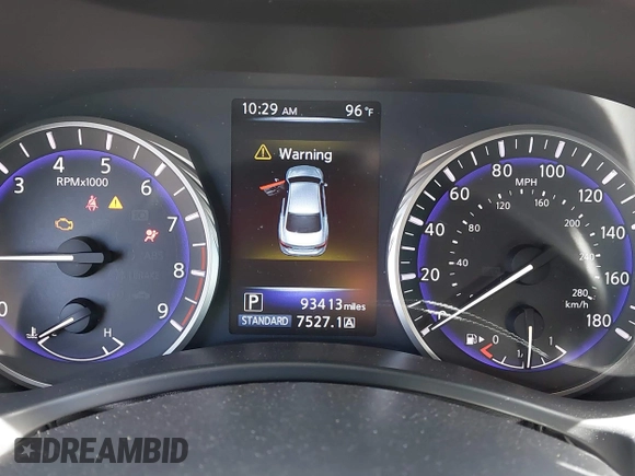 2014 Infiniti Q50 Premium with VIN JN1BV7AP2EM691601, listed as a IAAI auction lot 42323769 with 93,413 mi miles and . Bid and sale history available at DreamBid. Image 7.