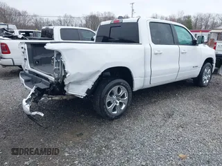 2020 Ram 1500 Big Horn with VIN 1C6SRFFT7LN407136, listed as a IAAI auction lot 41910266 with 21,703 mi miles. Bid and sale history available at carsss.com. Image 4.