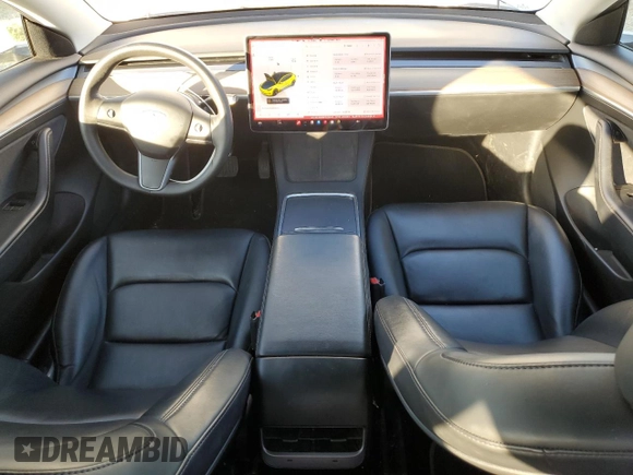 2022 Tesla Model 3 Long Range with VIN 5YJ3E1EB9NF222043, listed as a Copart auction lot 89331745 with 49,361 mi miles and Salvage Title. Bid and sale history available at carsss.com. Image 8.