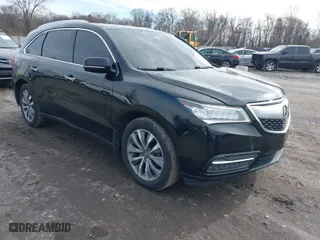 2015 Acura MDX Tech Pkg with VIN 5FRYD4H48FB009138, listed as a IAAI auction lot 41497082 with 124,837 mi miles. Bid and sale history available at carsss.com. Image 1.
