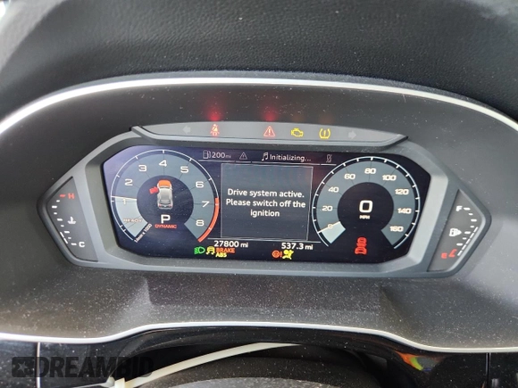 2021 Audi Q3 S line Premium Plus with VIN WA1EECF37M1124299, listed as a Copart auction lot 59994915 with 27,800 mi miles and Salvage title. Bid and sale history available at DreamBid. Image 9.