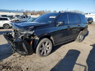 2021 Cadillac Escalade Sport Platinum with VIN 1GYS4GKL8MR263409, listed as a Copart auction lot 45634055 with 46,790 mi miles and Salvage Title. Bid and sale history available at carsss.com. Image 1.