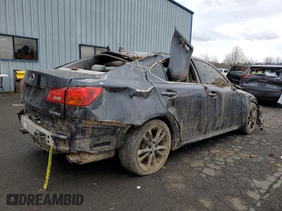 2008 Lexus IS 250 with VIN JTHBK262382074079, listed as a Copart auction lot 47174075 with Not Provided miles and Salvage Title. Bid and sale history available at DreamBid. Image 3.