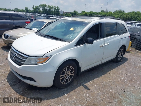 2012 Honda Odyssey EX-L with VIN 5FNRL5H63CB063684, listed as a IAAI auction lot 42576742 with 170,656 mi miles and . Bid and sale history available at DreamBid. Image 17.