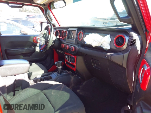 2022 Jeep Gladiator Willys Sport z VIN 1C6HJTAG0NL180848, wystawiony jako IAAI lot #41778129 z przebiegiem Nie podano mil oraz . Historia ofert i sprzedaży dostępna na DreamBid. Obrazek 5.